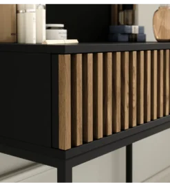 Toaletka wisząca MEORATI 85 cm w optyce dąb artisan/czarny*ELTAP Sale