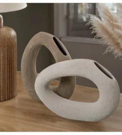 Wazon ATAK 36 cm ceramika brązowa*Exclusivas Best