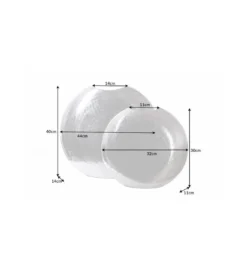 Wazon BRILANT set 2 srebrny*Invicta Interior New