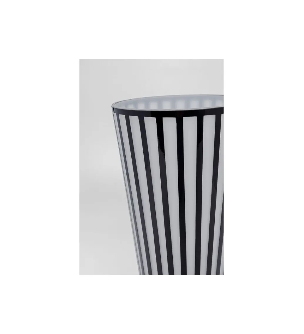 Wazon BRILLAR 40 cm czarno biały szklany*KDesign Outlet