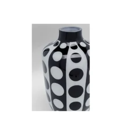 Wazon BRILLAR 45 cm czarno biały szklany*KDesign Clearance