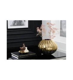 Wazon DELICADO 30 cm antyczny złoty*Invicta Interior Online