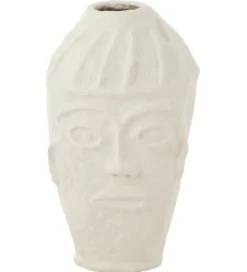 Wazon FACE 95 cm papier mache biały*J-Line Hot