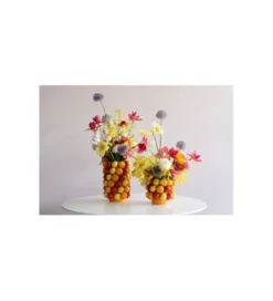 Wazon FRUIT PARADE 33 cm czerwono żółty*KDesign Sale