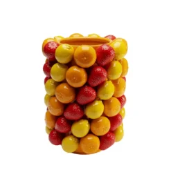 Wazon FRUIT PARADE 33 cm czerwono żółty*KDesign Sale