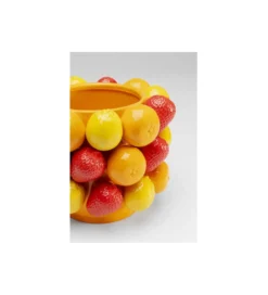 Wazon FRUIT PARADE 20 cm czerwono żółty*KDesign Discount