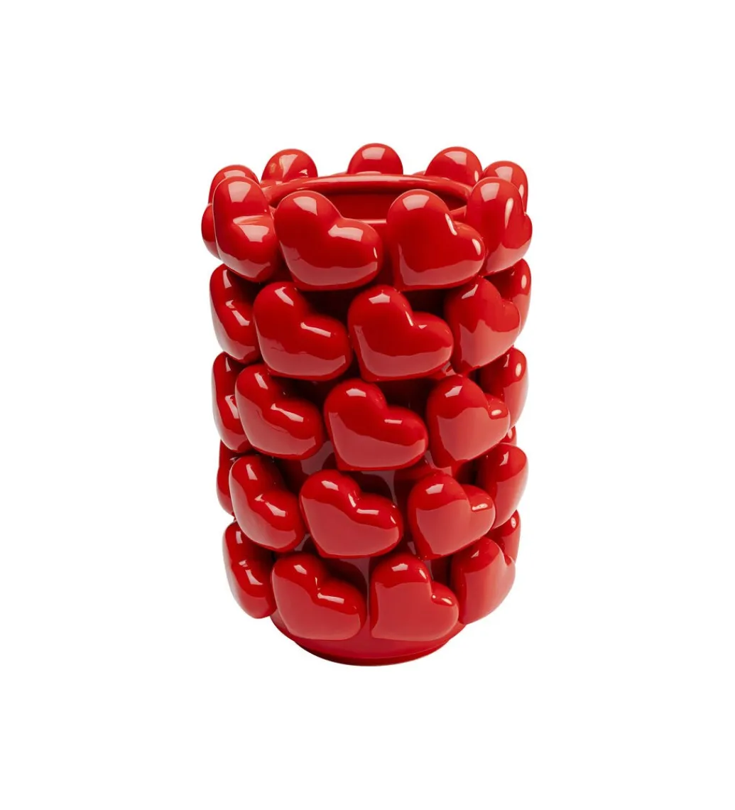 Wazon Hearts 33 cm czerwony*KDesign Sale