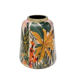 Wazon Jungle 33 cm metal mosiądzowany*KDesign Discount