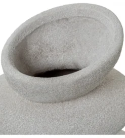Wazon KATAM 30 cm ceramika biały piaskowy*Exclusivas Hot