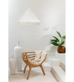Wazon Lauwra 80 cm biały*J-Line