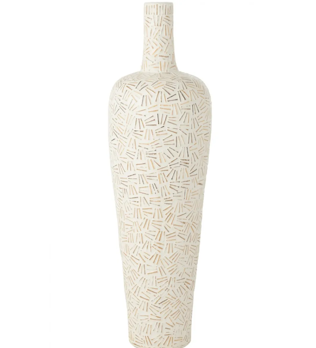 Wazon Lauwra 80 cm biały*J-Line