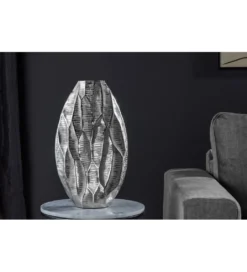 Wazon ORGANIC 45 cm srebrny*Invicta Interior Discount