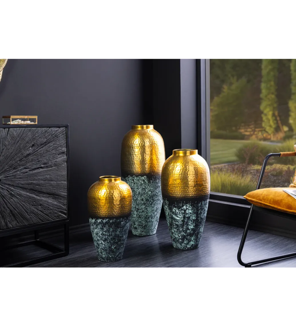 Wazon ORIENT L 65 cm złoto z patyną*Invicta Interior New