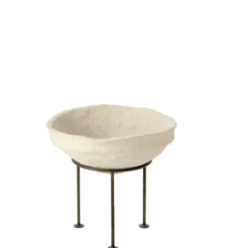 Wazon Paper Mache Biały*J-Line