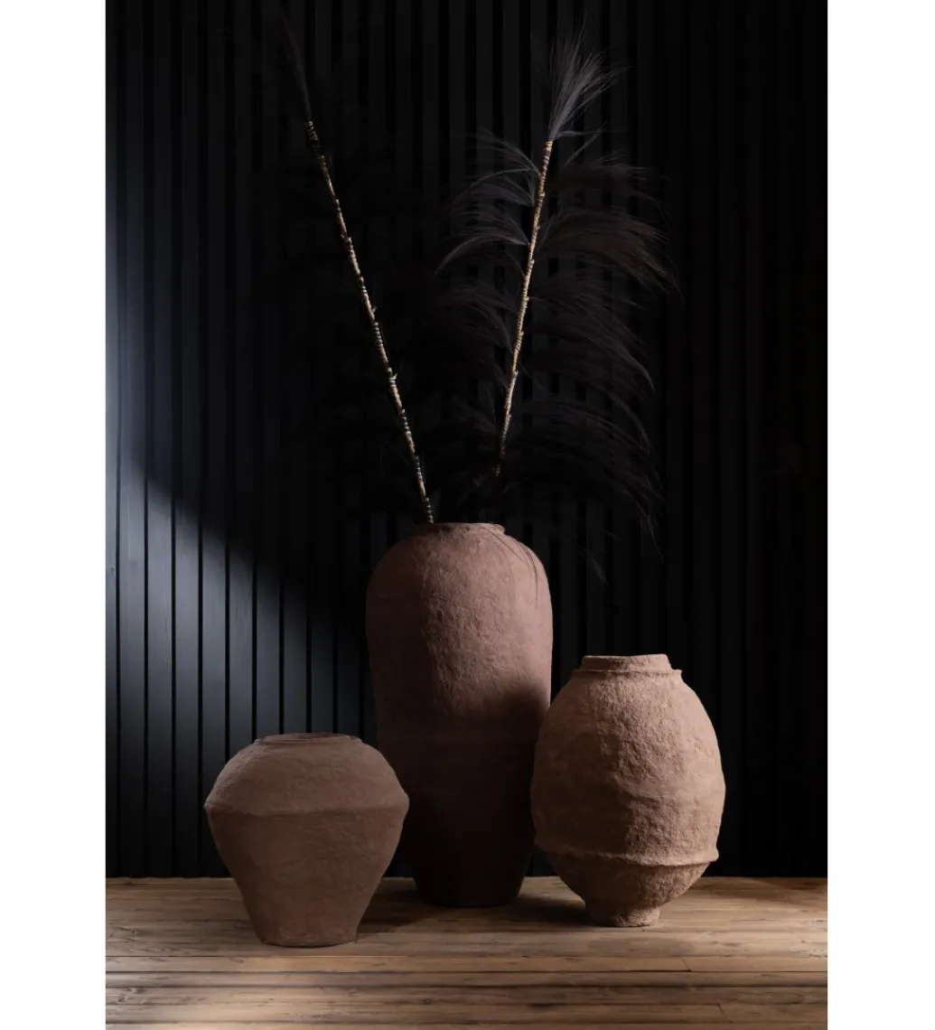Wazon Paper Mache 42 cm brązowy*J-Line