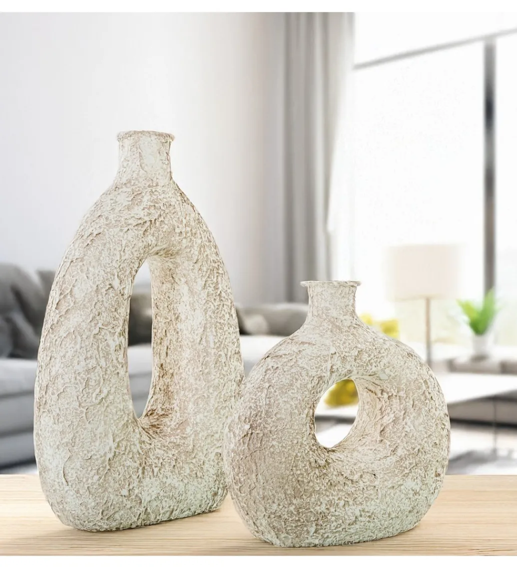 Wazon RATASIC 44 cm ceramika biały*Exclusivas Outlet