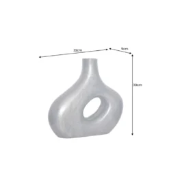 Wazon RING 30 cm ciemnoszary*Invicta Interior New