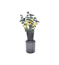 Wazon ROULETTE 41 cm czarno biały szklany*KDesign