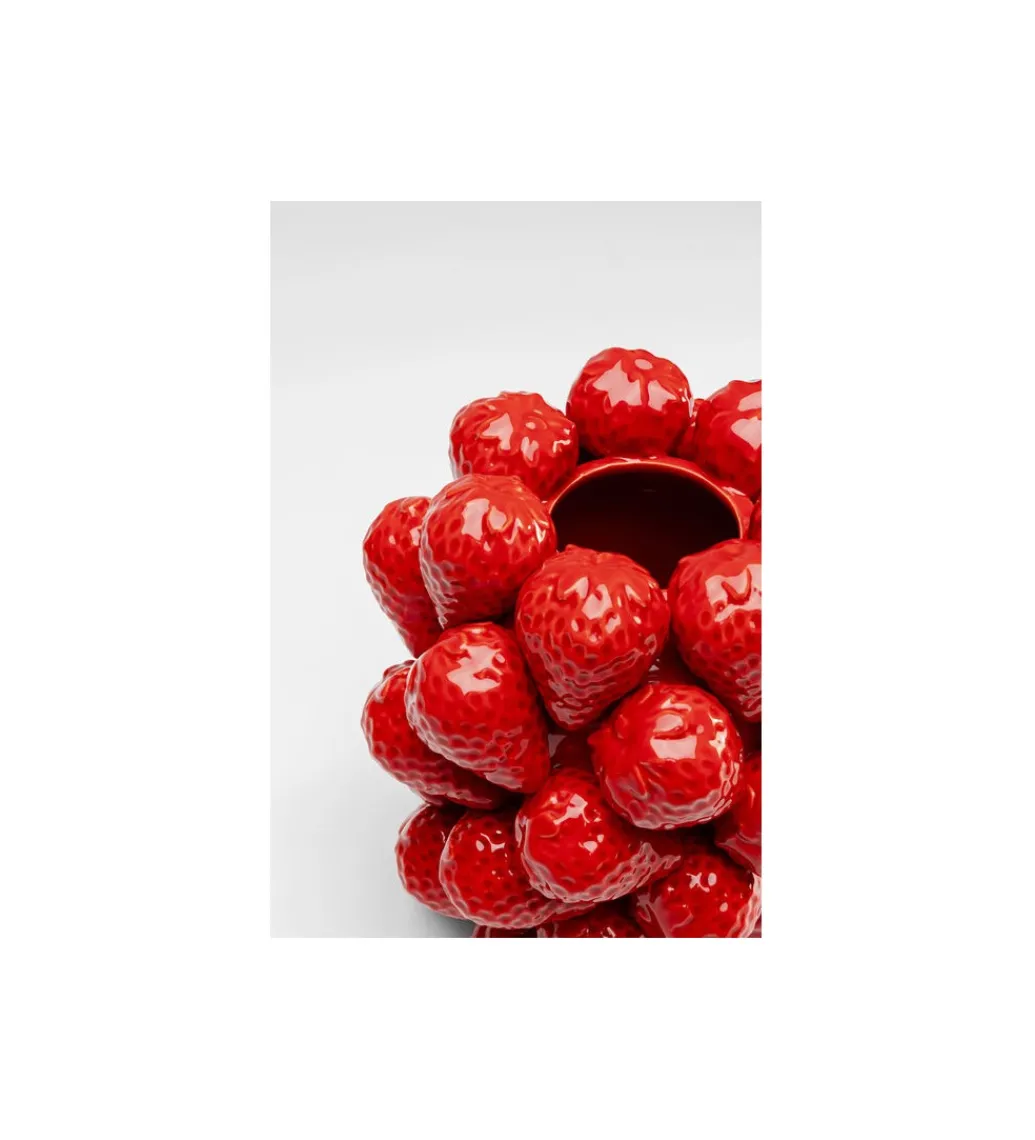 Wazon Strawberries 24 cm czerowny*KDesign
