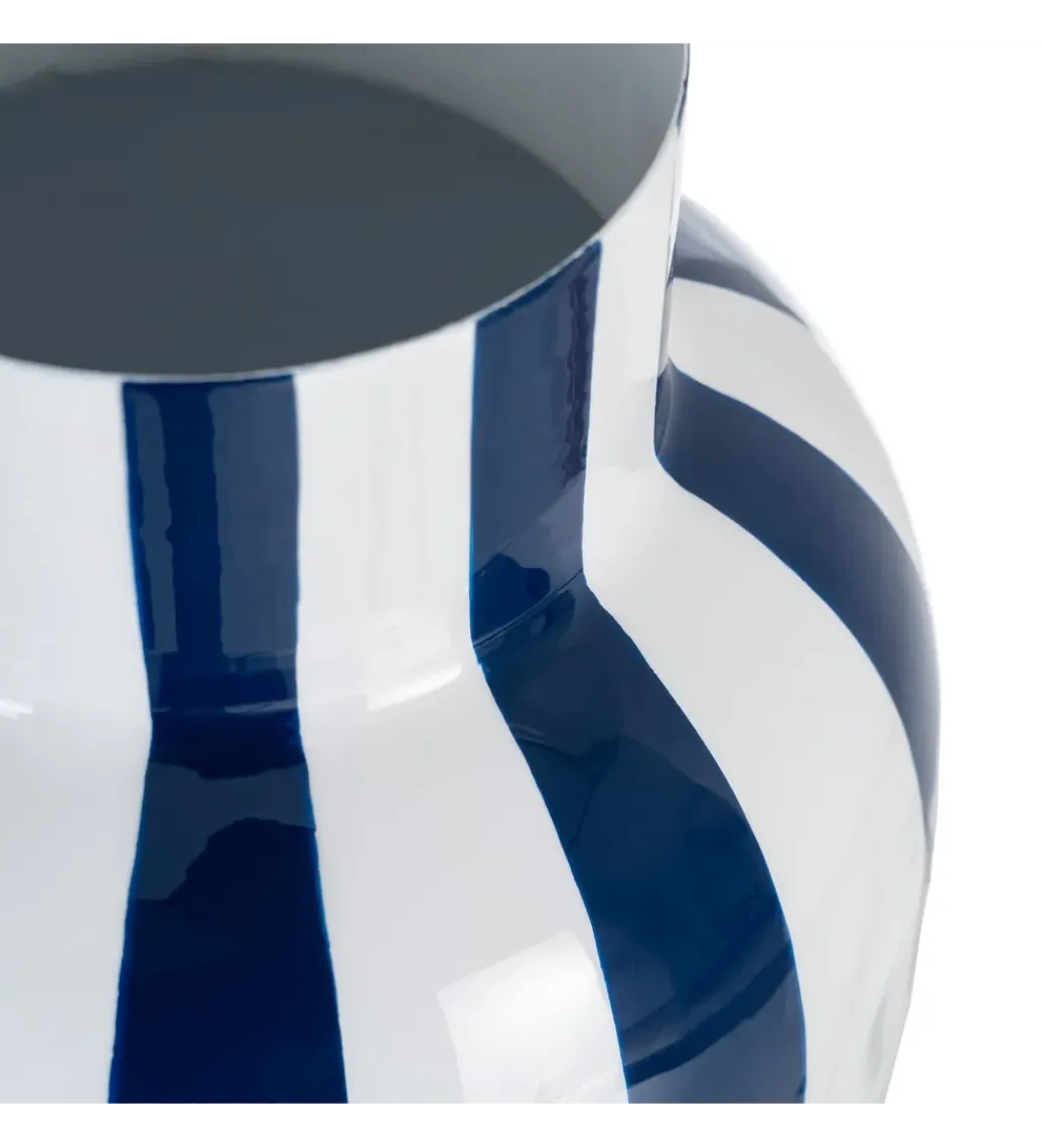 Wazon STRIPERSY 30 cm biały niebieski*Zona-Design New