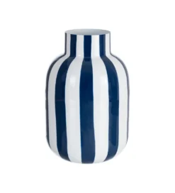 Wazon STRIPERSY 30 cm biały niebieski*Zona-Design New