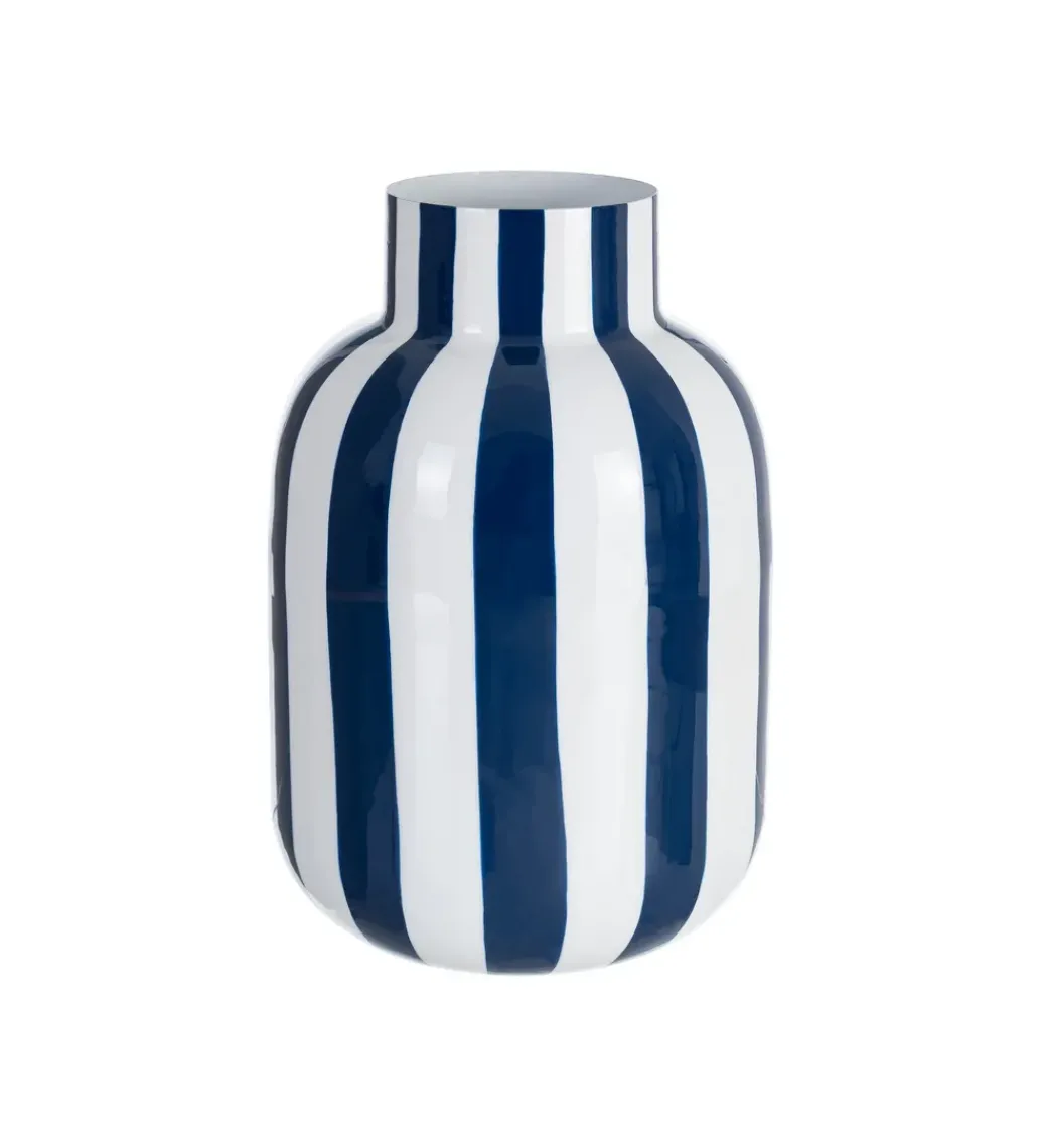 Wazon STRIPERSY 30 cm biały niebieski*Zona-Design New
