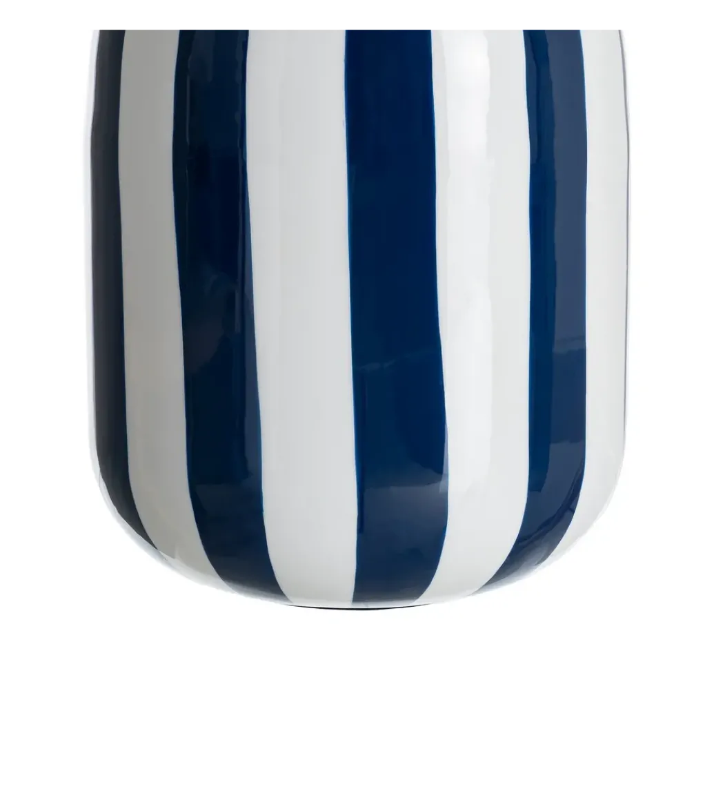 Wazon STRIPERSY 30 cm biały niebieski*Zona-Design New