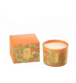 Świeca zapachowa FLOWERMA 8 cm pomarańczowa zielona*J-Line Hot