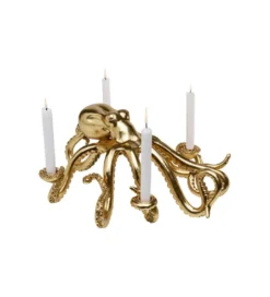 Świecznik OCTOPUS 49 cm złoty*KDesign Sale