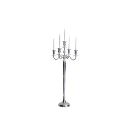 Świecznik 5 - ramienny 120 cm srebrny*Invicta Interior Clearance