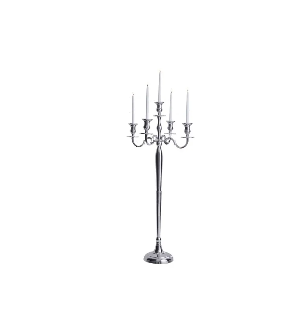 Świecznik 5 - ramienny 120 cm srebrny*Invicta Interior Clearance