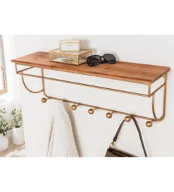 Wieszak ścienny HERITAGE 80 cm drewno sosna*Invicta Interior - przedsprzedaż New