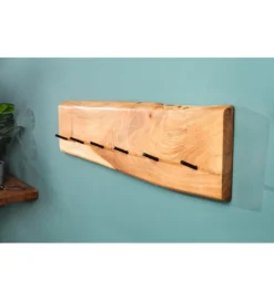 Wieszak ścienny Mammut 80 cm drewno akacja honey*Invicta Interior Sale