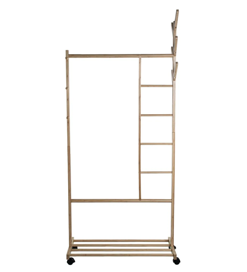 Wieszak ESKEMIHO 170 cm w odcieniu naturalnym na kółkach*Exclusivas Discount