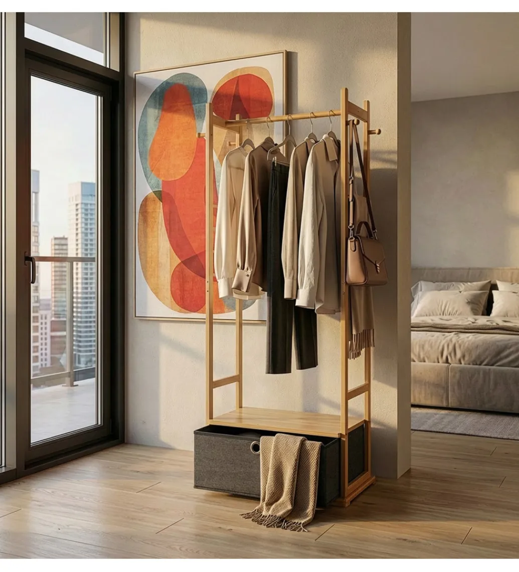 Wieszak GENRAMAS 160 cm w odcieniu naturalnym*Exclusivas Outlet