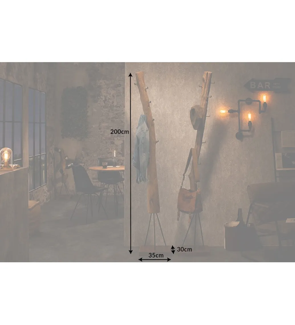 Wieszak Hemingway 200 cm drewno Teak*Invicta Interior Best