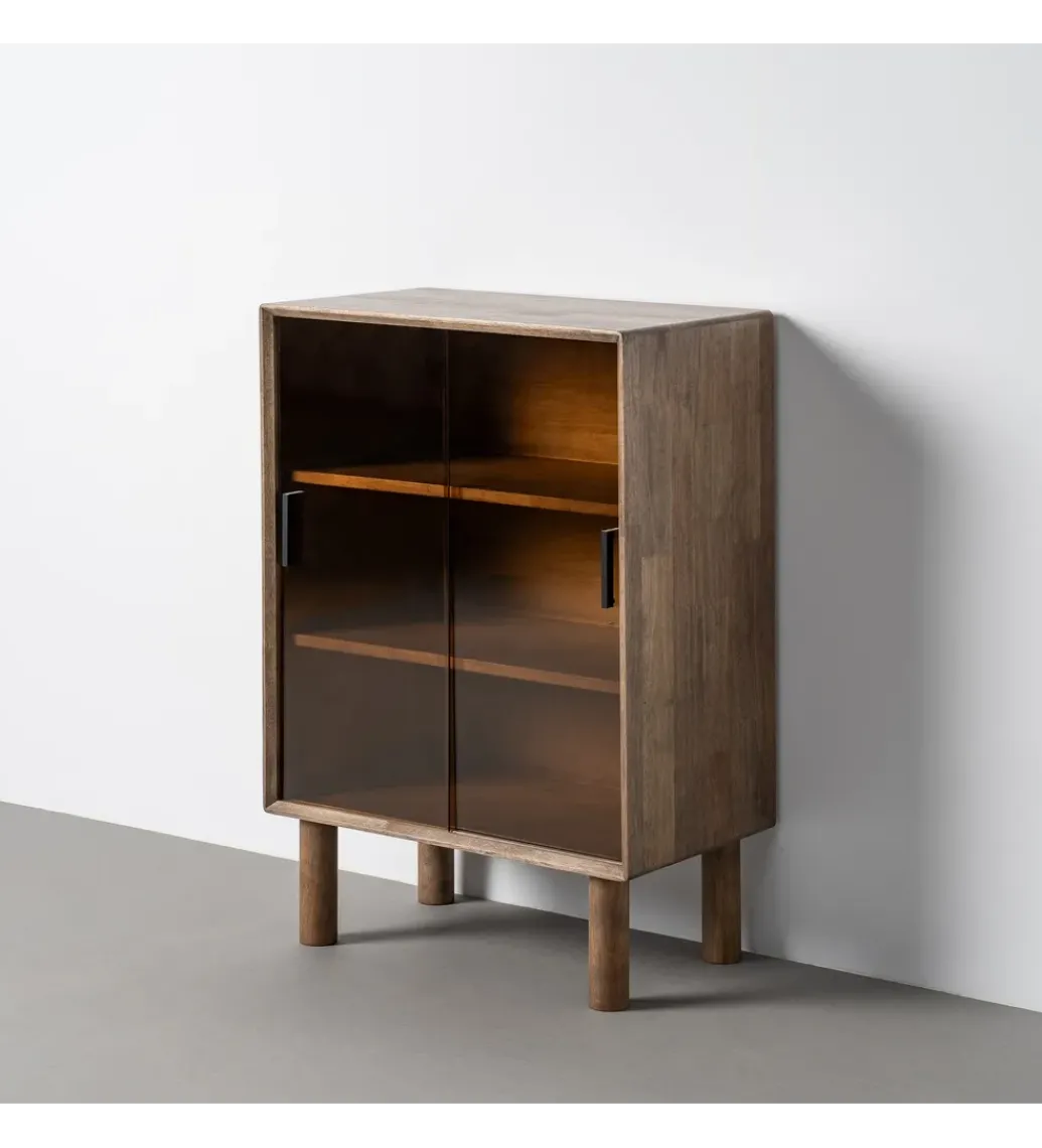 Witryna AMY 100 cm drewno kauczuk*Zona-Design Best