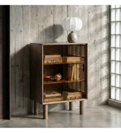 Witryna AMY 100 cm drewno kauczuk*Zona-Design Best