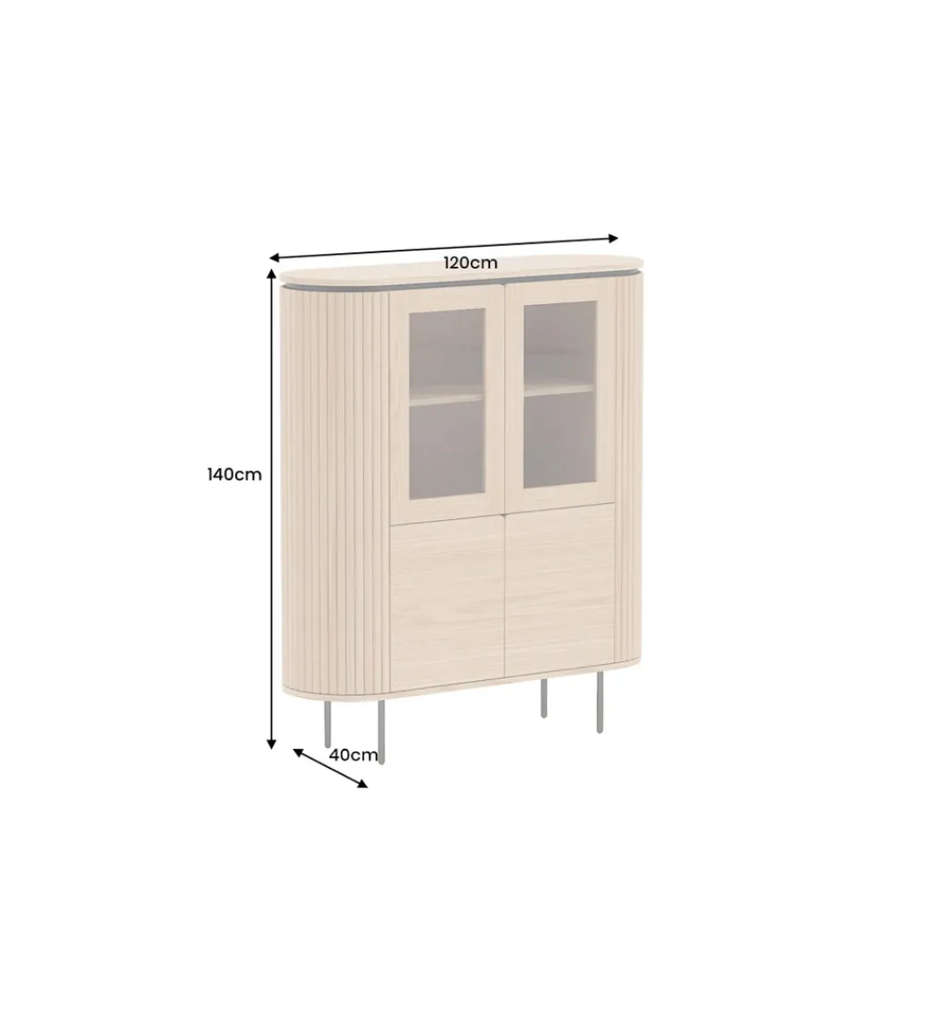 Witryna ATELIER 140 cm kolor naturalnego dębu*Invicta Interior New