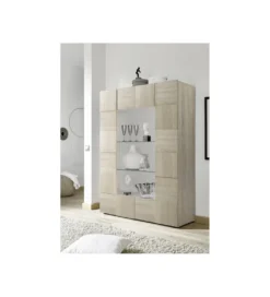 Witryna DAMA 121 cm w kolorze dąb sonoma*MCA Linia Włoska Online