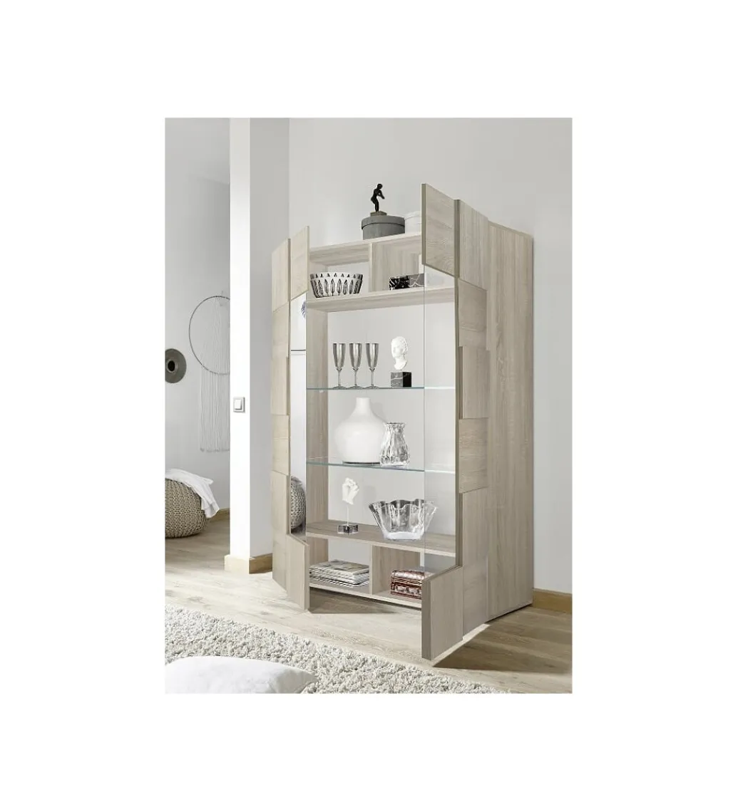 Witryna DAMA 121 cm w kolorze dąb sonoma*MCA Linia Włoska Online