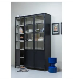 Witryna EXHIBIT 200 cm XL czarny*WOOOD