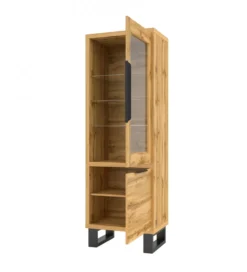 Witryna Halle 64 cm w optyce dąb wotan*Helvetia Outlet