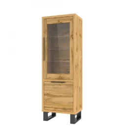 Witryna Halle 64 cm w optyce dąb wotan*Helvetia Outlet