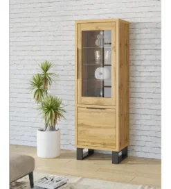 Witryna Halle 64 cm w optyce dąb wotan*Helvetia Outlet