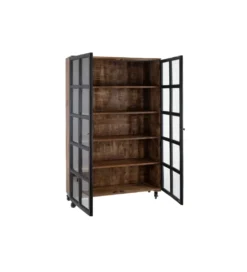 Witryna Iron Craft 115 cm drewno mango czarna*Zona-Design Best