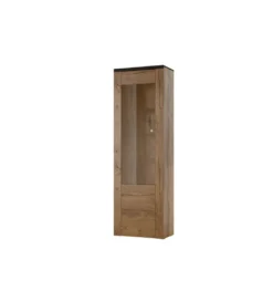 Witryna LARONA 65 cm o wybarwieniu dąb lefkas z kolorem touchwood*Helvetia Best