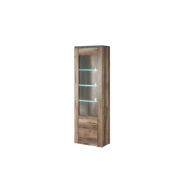 Witryna LARONA 65 Cm O Wybarwieniu Satin Nussbaum z kolorem Touchwood*Helvetia Discount