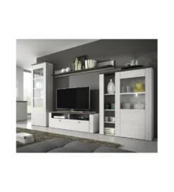 Witryna LARONA 65 cm o wybarwieniu Sonoma Trufel z kolorem Sibiu Larche*Helvetia New