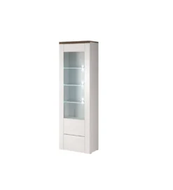 Witryna LARONA 65 cm o wybarwieniu Sonoma Trufel z kolorem Sibiu Larche*Helvetia New